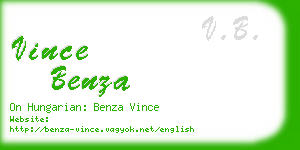 vince benza business card